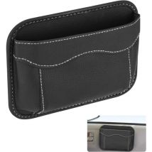 CSPARKV Mini Organiseur en Cuir,Organiseur Latéral pour Siège de Voiture, Pochette Latérale de Rangement pour Auto, pour Organiser Documents,