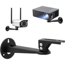 Mini Support Vidéoprojecteur Mural, 20cm Acier Carbone - 360° Réglable Support de Plafond Videoprojecteur avec des Vis M4 pour