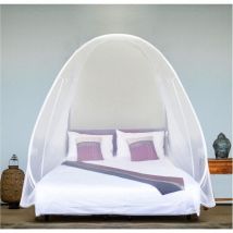 Moustiquaire de Luxe, Grande Taille : pour lit Double à King Size, Trous Fins, Auvent, Moustiquaire, Design Pliable avec Fond, 2 entrées, Facile à