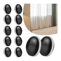 Csparkv - Paquete de 12 imanes para cortina de ducha, alzapaños, pesas y accesorios para cortinas de ducha (negro)