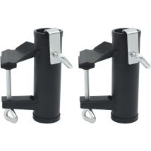 Csparkv - Pinces à Parasol pour Balcon 2 pcs 25-38 mm Acier,Accessoires pour parasols & voiles d'ombrage,0.82KG-4003383