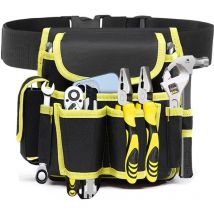 Csparkv - Poche d'électricien, Sacoche à Outils Professionnelle, Hardware Tools Sac Ceinture,Réglable Porte-Outil Sac de Ceinture avec Plusieurs