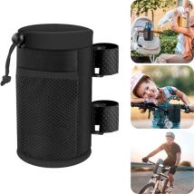 Csparkv - Porte Gourde Velo Tissu Oxford Porte Gourde Velo sans Vis Étanche Porte-Bouteille de Vélo Porte Gobelet Poussette avec Sac de Rangement