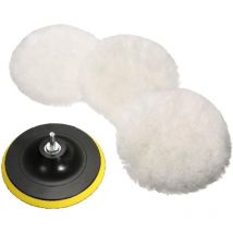 Csparkv - Professionelles 5-teiliges 5-Zoll-125-mm-Polierpad-Set mit M10-Bohrer-Adapter zum Schleifen, Polieren, Wachsen und Versiegeln von Autos