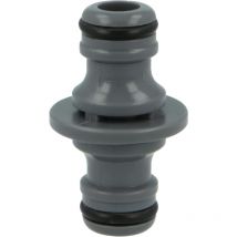 Csparkv - Quick and Easy Connection for Garden Hoses Quick and Easy Connection for Garden Hoses Joint 2 Hoses with Female Connectors Abs Plastic Grey