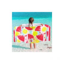 Serviette de Plage pour Enfants – Pastèque Serviette de Plage 70 x 150cm Serviette de Bain Absorbante en Polyester Doux Serviette de Bain de Piscine