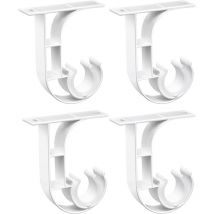 Support de tringle à rideau de plafond, supports de tringle à rideaux blancs très résistants, en alliage d'aluminium, support de tringle à rideaux