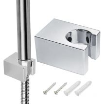 Csparkv - Support Mural Universel pour Pommeau de Douche, Avec Vis, Support de Douche, Argent Shower Head Holders,Petit et Facile à Installer