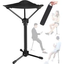 Tabouret Pliant Portable TéLescopique, Tabouret Pliable Réglable à Trois Vitesses,Tabouret Pliant Camping avec Sac de Transport, Adapté pour Métro
