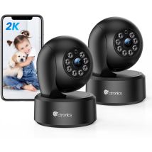 Indoor WiFi Überwachungskamera 2K 3MP,IP-Kamera mit App 360°PTZ ,mit Personen-/Bewegungserkennung, Auto-Tracking, ir Nachtsicht 20M, 2-Wege-Audio für