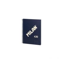 Cuaderno A4 cuadriculado (5x5mm) colección '430 since 1918' color azul marino con espiral milán