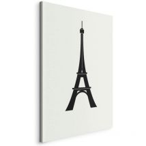 Décoshop26 - Cuadro decorativo en lienzo impreso sobre lienzo Patrón de los Juegos Olímpicos de París Gráficos simples de la Torre Eiffel en blanco y