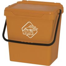 Seau en polypropylène avec poignée et couvercle jaune, 30 Lt.400x305x390 mm - Gris foncé