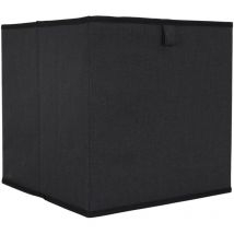 Cube de rangement 30x30x30 cm uni collection simply noir 27L