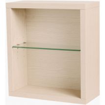 Cedam - Cube de rangement modulaire étagère caisson murale bois 45 x 40 x 18 cm chêne