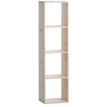 Well home mobiliario & decoración Seau de Rangement 4 Compartiments pour Peindre, Vernis ou Teinture, 36 x 30 x 139,3 cm - Naturel