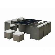 Home Detail - Dark Grey 11pcs low Back Cube Dining Grey Cushions