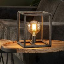 Pier Import - Cube lumineux industriel finition argent vieilli ralf
