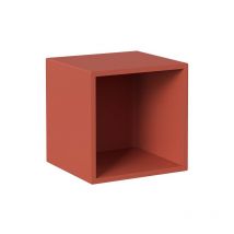 Cube mural 37,5x35x37,5 cm corail avec un compartiment - Zara