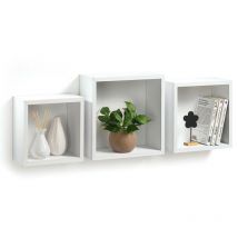 Cubes à suspendre pour étagères, lot de 3 pièces