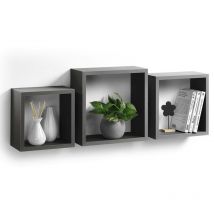 Cubes à suspendre pour étagères, lot de 3 pièces