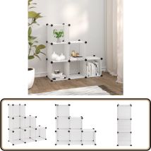 Cubes de rangement 6 pcs Transparent PP - Cube De Rangement - Étagère Murale - Rangement Intérieur - Meuble Rangement - Organisateur Tiroir
