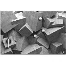 Cubes Tableau Magnétique en Verre +3 Aimants, 60x40 cm Zeller