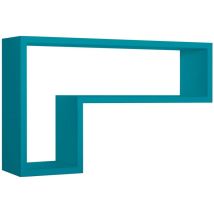 Sanitec - Mensola parete rettangolare azzurro scaffale salotto soggiorno camera Lettera