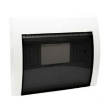 AVE - 8 módulos tapa con puerta ahumada blanco 53T08BG