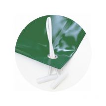 Cubierta de proteccion invierno para piscina de 4,5 x 6 m más 15 cm para anclaje en Verde
