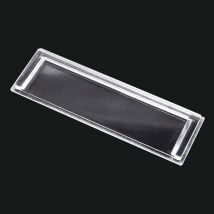 Cubierta de repuesto para placa identificación de buzón, transparente, tamaño perforaciones 89,4 x 24,5 mm - Wiltec