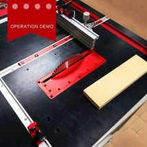 Elektrische Tischkreissägenabdeckung mit Aluminiumlegierungsplatte und Klappboden, eingebaute spezielle Plattenstütze einstellbar von 45 bis 90 Grad