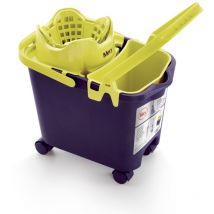 Mery - Cubo para fregona Cubo automático con ruedas Cubeta multiuso Para todo tipo de fregonas Ecológico Con sistema muelles Capacidad 14 litros