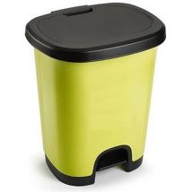 Cubo basura plastico apertura pedal moderno 27 Litros Verde