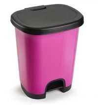 Cubo basura plastico apertura pedal moderno 27 Litros Rosa