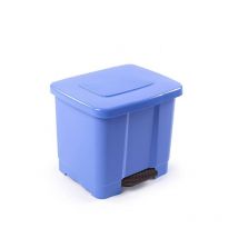 Cubo basura reciclaje plastico apertura pedal 35 Litros Azul