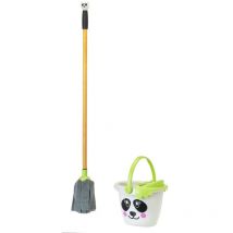 Cubo+fregona panda infantil