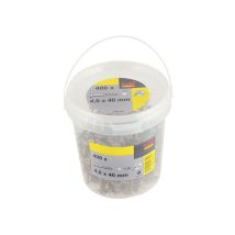 Suki - Cubo de 400 tornillos tf tx 4x0,4 mm + broca T20