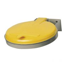 Cubo de basura A400xP510mm 120l tapa amarillo (ks) VAR