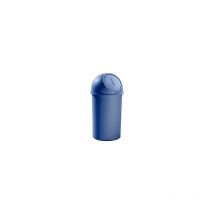 Recipiente para residuos con trampilla de polipropileno azul