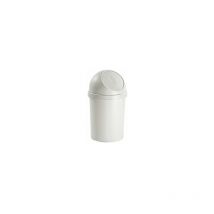 Recipiente para residuos con trampilla de polipropileno gris