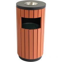 Papelera exterior con cenicero - 29 l