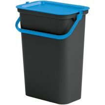 Tontarelli - Papelera moda negro con asa 10L - 27x17x35 cm - sapphir