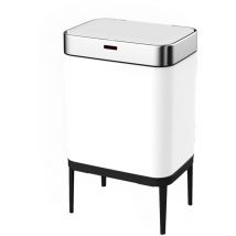 Catter House - Pattumiera CatterHouse Cosmos 60L 42x30x76 cm in Acciaio Inossidabile con Sensore di Movimento e Apertura Automatica