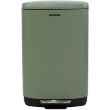 Catter House - Pattumiera CatterHouse Planeta 50L 42,5x34x63 cm in Metallo con Pedale, Cassetto Estraibile e Ammortizzazione