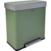 Catter House - Cubo de Basura y Reciclaje catterhouse Planeta 60L 58x35,5x60 cm de Metal con Pedal, Cubos Extraíbles y Cierre Suave