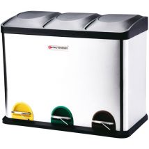 Protenrop - Cubo de reciclaje ecológico 45 litros de 3 compartimentos