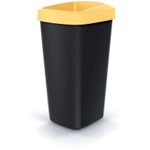 Cubo de reciclaje 25L plástico con práctica tapa abierta