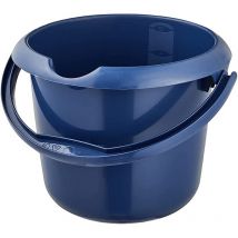 Zanvic - Cubo eco polivalente (agua o basura) con escala de medida integrada y asa ergonómica, 5 l, Mika, Azul