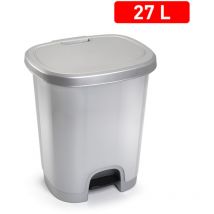 Viscio Trading Pedal Eimer Lt27 Silber Cm32 x 38 x 46